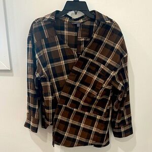 Plaid Button Down Shirt for Women